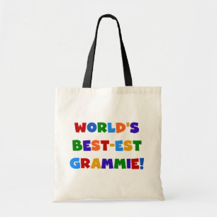 Bright Colors World's Best-est Grammie Gifts Tote Bag