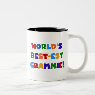 Bright Colors World's Best-est Grammie Gifts Two-Tone Coffee Mug