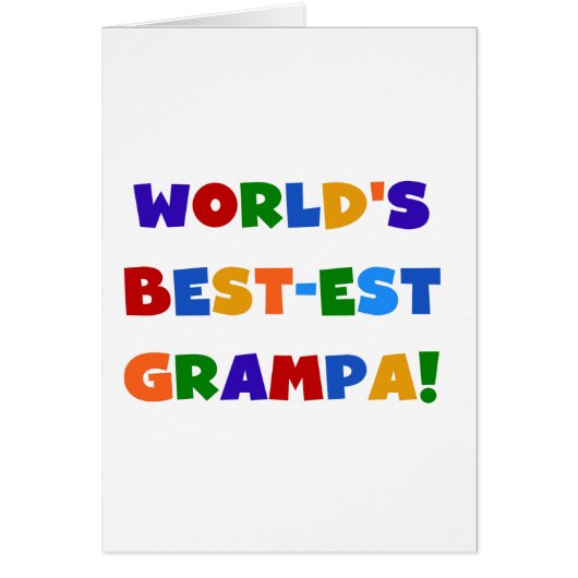 Bright Colors World's Best-est Grampa Gifts (Front)