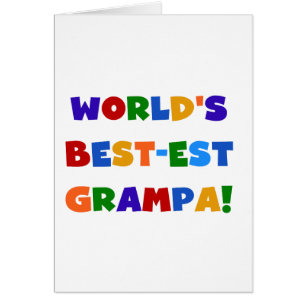 Bright Colors World's Best-est Grampa Gifts Cards