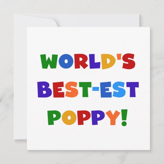 Bright Colors World's Best-est Poppy Gifts (Front)