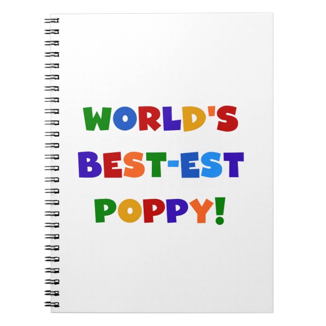 Bright Colors World's Best-est Poppy Gifts Notebook (Front)
