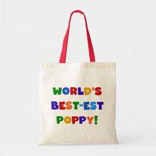 Bright Colors World's Best-est Poppy Gifts Tote Bag