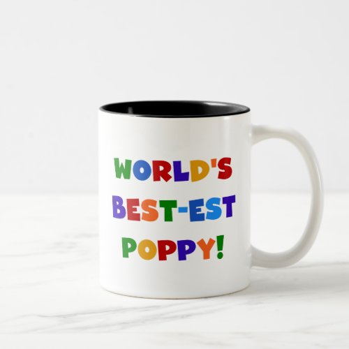 Bright Colors Worlds Best_est Poppy Gifts Two_Tone Coffee Mug