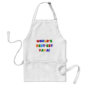 Bright Colors World's Best-est Yaya Gifts Adult Apron