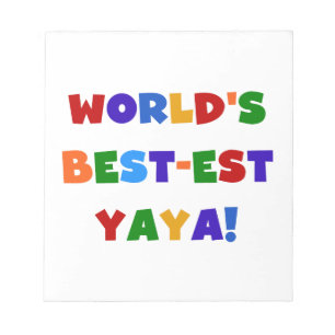 Bright Colors World's Best-est Yaya Gifts Notepad