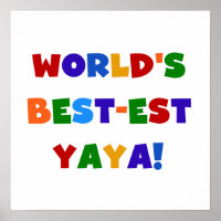 Bright Colors World's Best-est Yaya Gifts