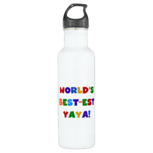 Bright Colors World's Best-est Yaya Stainless Steel Water Bottle