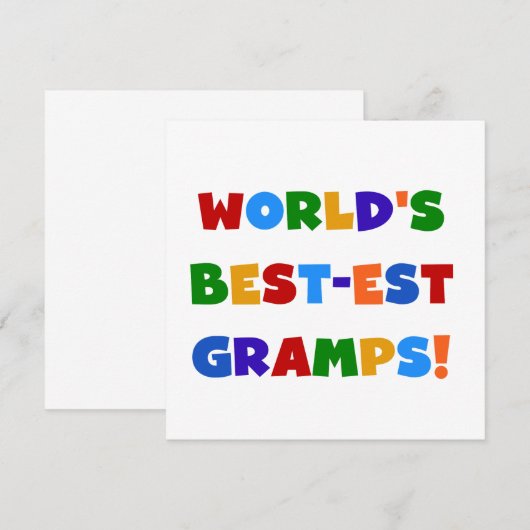 Bright Colors World's Best Gramps Gifts (Front/Back)