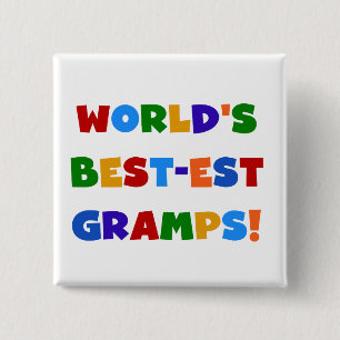 Bright Colors World's Best Gramps Gifts Button