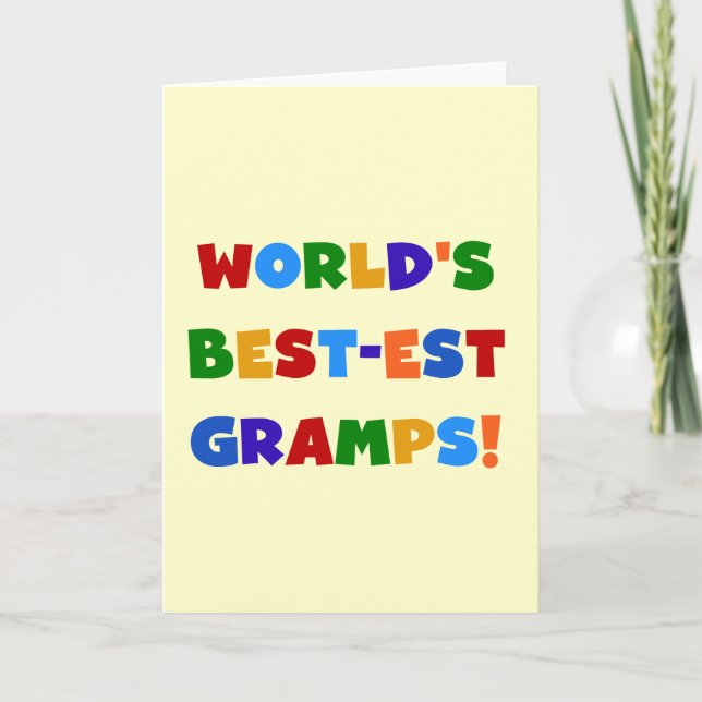 Bright Colors World's Best Gramps Gifts Card (Front)