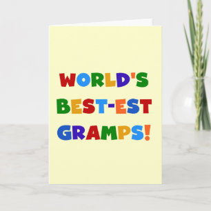 Bright Colors World's Best Gramps Gifts Card