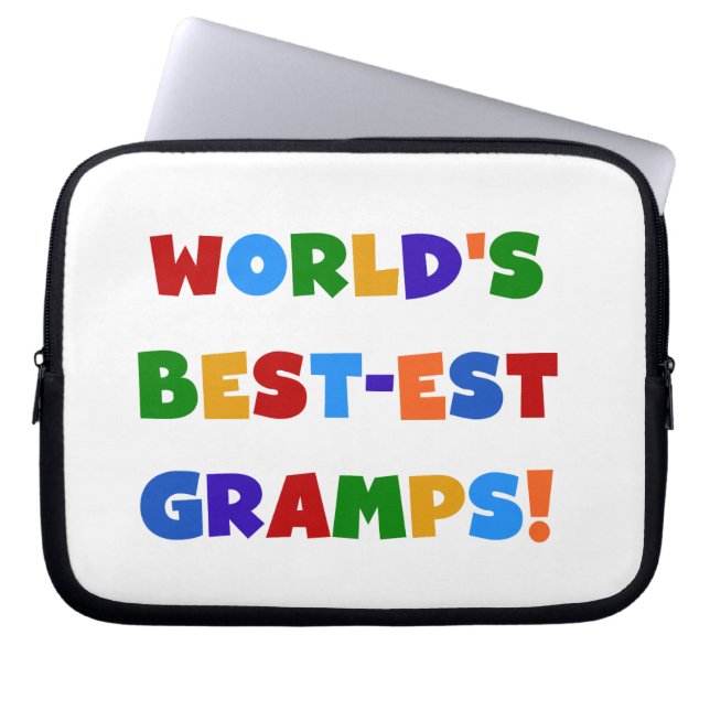 Bright Colors World's Best Gramps Gifts Laptop Sleeve (Front)