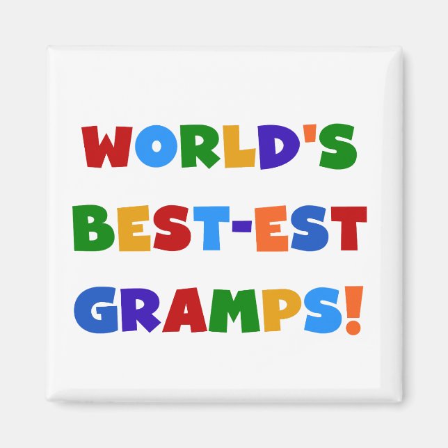 Bright Colors World's Best Gramps Gifts Magnet (Front)