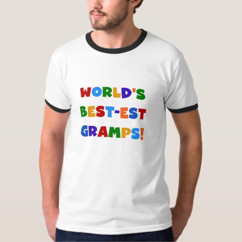 Bright Colors Worlds Best Gramps Gifts T_Shirt