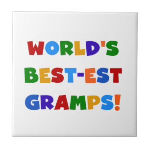 Bright Colors World's Best Gramps Gifts Tile