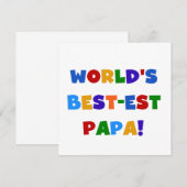 Bright Colors World's Best Papa Tshirts and Gifts (Front/Back)