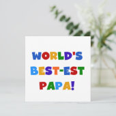 Bright Colors World's Best Papa Tshirts and Gifts (Standing Front)