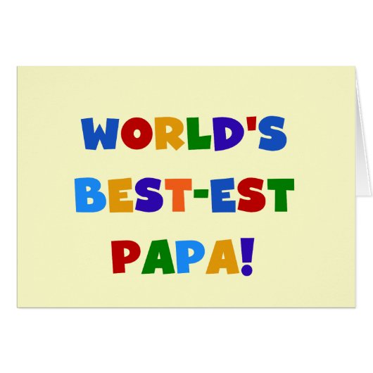 Bright Colors World's Best Papa Tshirts and Gifts (Front Horizontal)