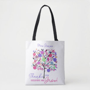 Bright colourful apple tree helping me grow tote b bag