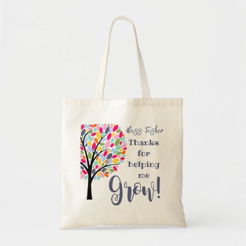 Bright colourful apple tree helping me grow tote bag