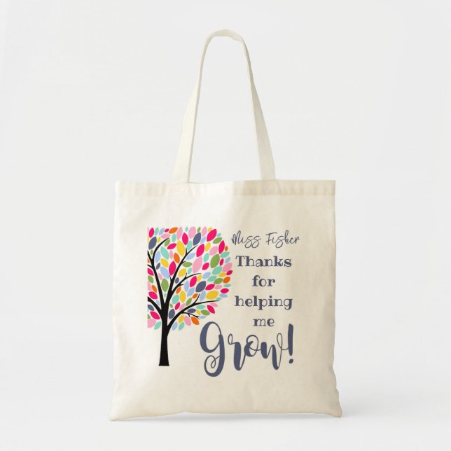 Bright colourful apple tree helping me grow tote bag (Front)