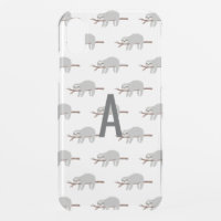 Bright colourful fun cartoon sloth