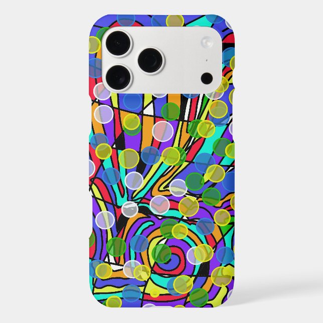 Bright Colourful Swirling Abstract  Patterns  iPhone Case (Back)
