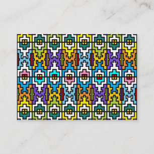 Bright colours African pattern Business Card