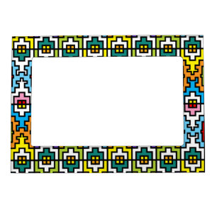Bright colours African pattern Magnetic Photo Frame