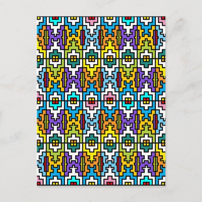 Bright colours African pattern Postcard (Front)