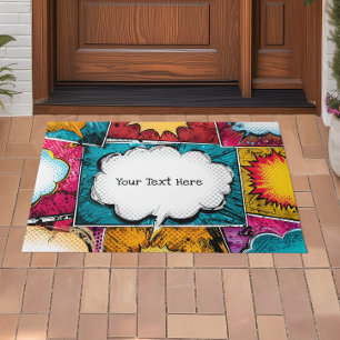 Bright Comic Book Pop Art Doormat