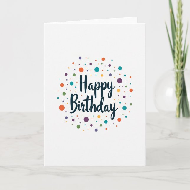 Bright Confetti Birthday Card (Front)