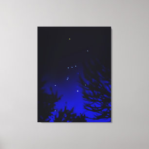Bright Constellation of Orion with Betelgeuse Canvas Print