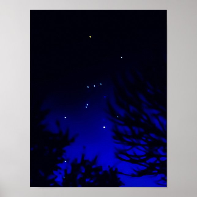 Bright Constellation of Orion with Betelgeuse Star Poster (Front)