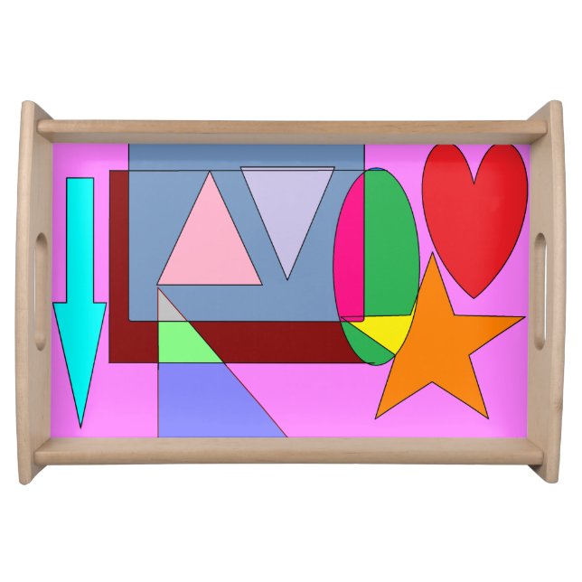 Bright Contemporary Pop Art Serving Tray (Front)