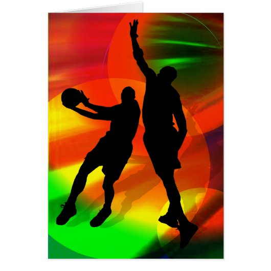 Bright Court Lights and Basketball Duo (Front)