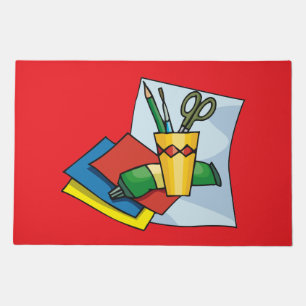 Bright Craft Supplies Colorful Art Tools Doormat