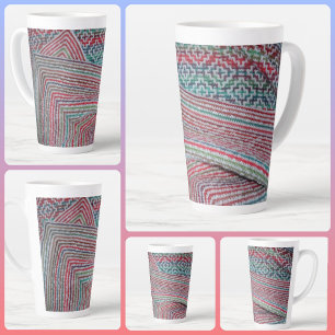 Bright Crocheted Patterns Latte Mug