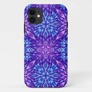 Bright crystal snowflakes ornament iPhone 11 case