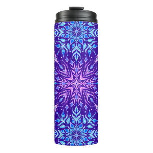 Bright crystal snowflakes ornament thermal tumbler