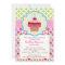 Bright Cupcake 1st Birthday Party Invitation