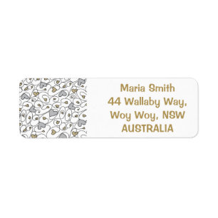 Bright curly hearts label