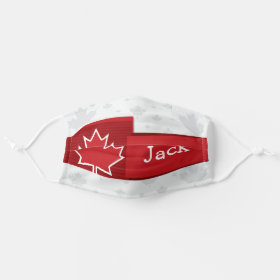 Bright Customizable Name Canada Maple Leaf Cloth Face Mask