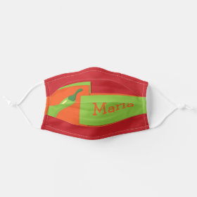 Bright Customizable Name Mexican Fiesta Chilli Cloth Face Mask