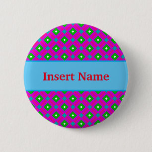 Bright Customized Name Pin Button