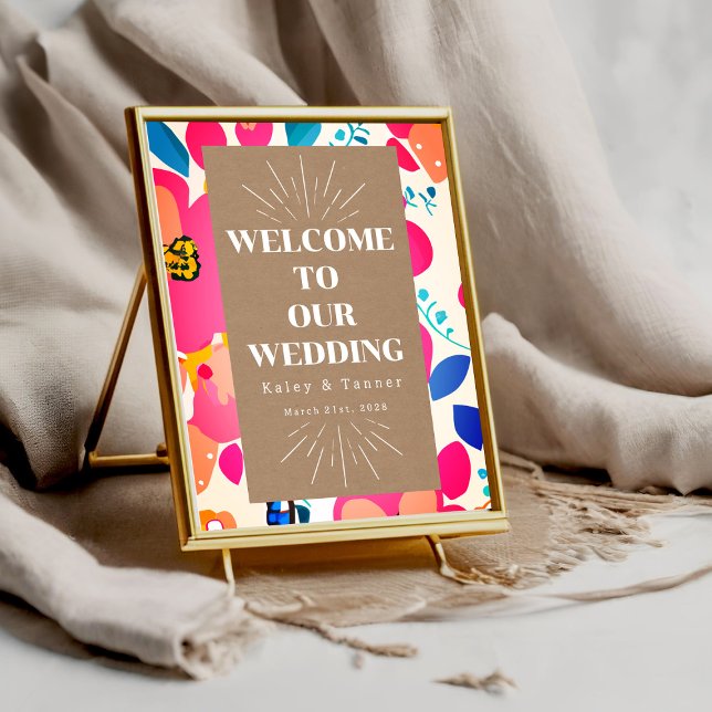Bright Cutouts Wedding Welcome Poster (Creator Uploaded)