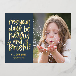 Bright Days Editable Color Holiday Postcard