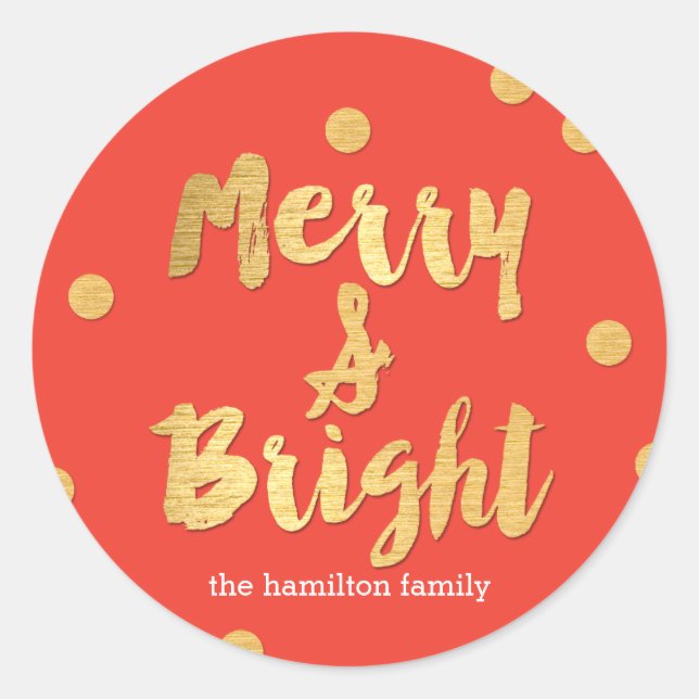 Bright Days Editable Color Holiday Sticker (Front)