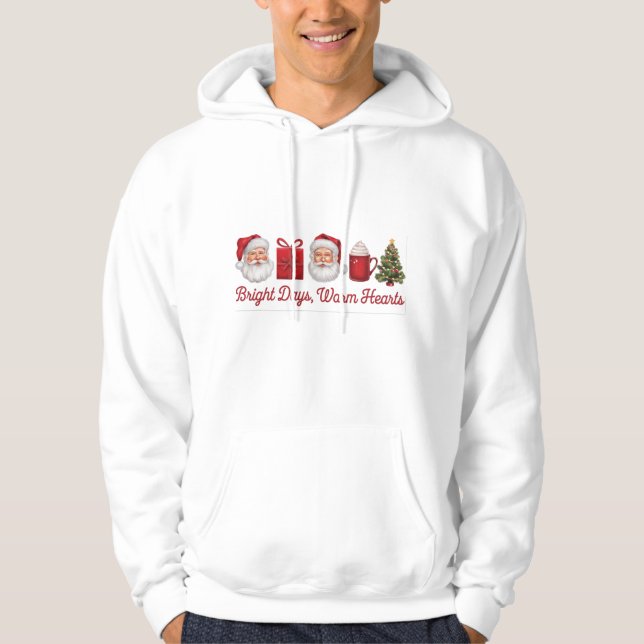 Bright Days, Warm Hearts Christmas Clothing Design Hoodie (Front)